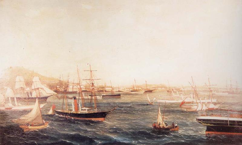 unknow artist Confederate Blockade Runners at St.George-s Bermuda